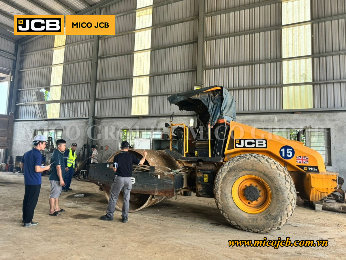 Kiểm tra & sửa chữa một số lỗi của Xe lu rung JCB 116D