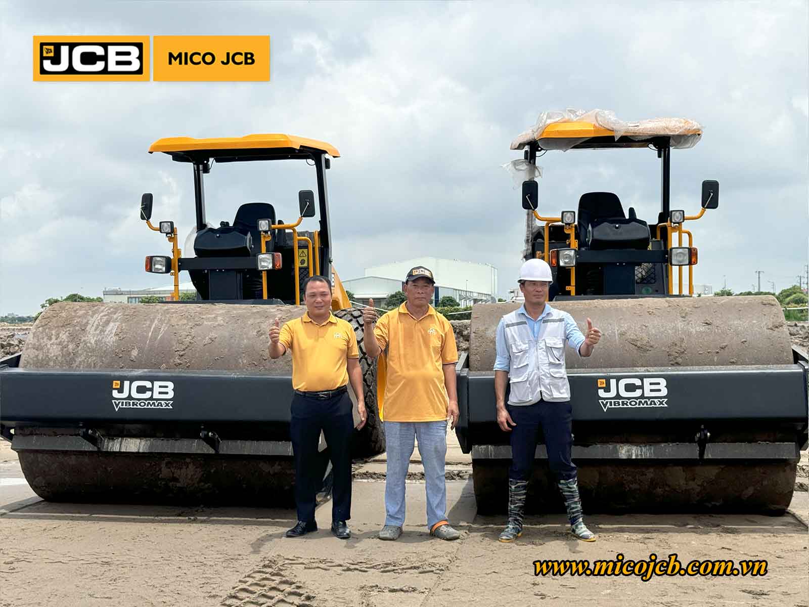 Bàn giao Xe lu JCB 116D cho khách hàng thi công xây lắp