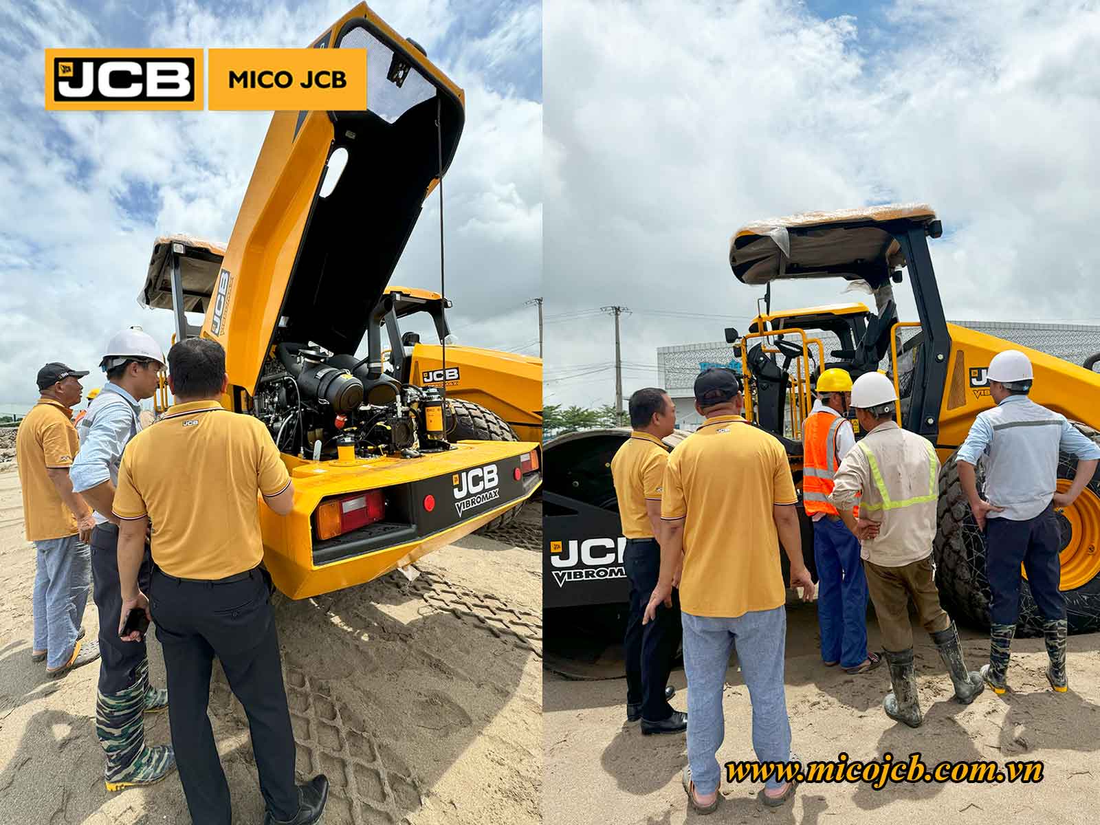 Bàn giao xe lu rung JCB 116D Vibromax cho khách hàng thi công xây lắp - ảnh 9