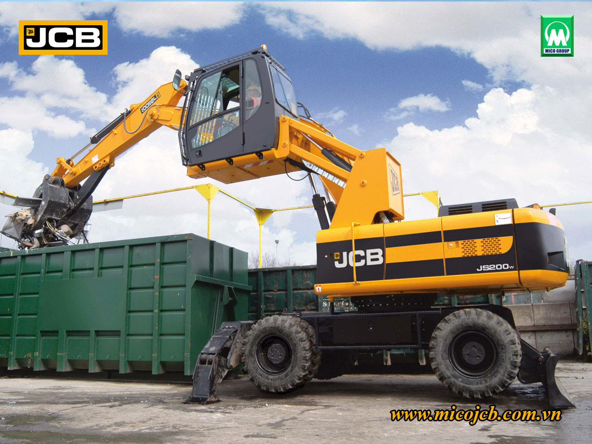 Máy xúc bánh lốp JCB JS200W