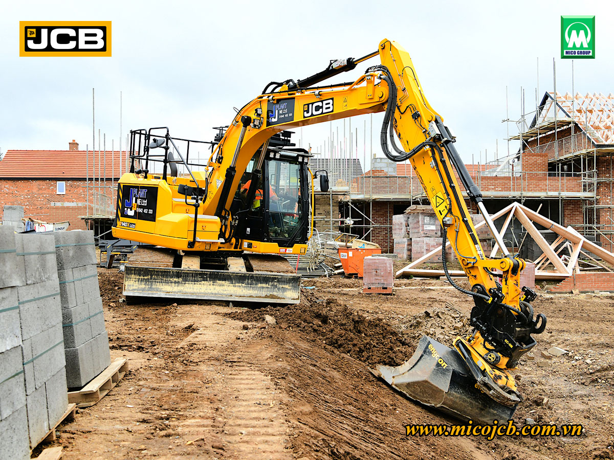 Máy xây dựng JCB thi công xây dựng dân dụng