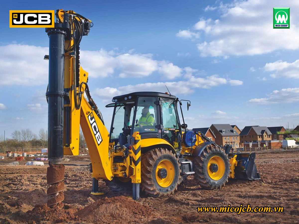 Máy xúc đào liên hợp JCB sử dụng đầu khoan